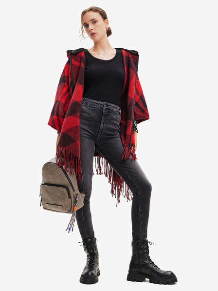Desigual Poncho în carouri Desigual Checkys Arenal/Zipper pentru femei