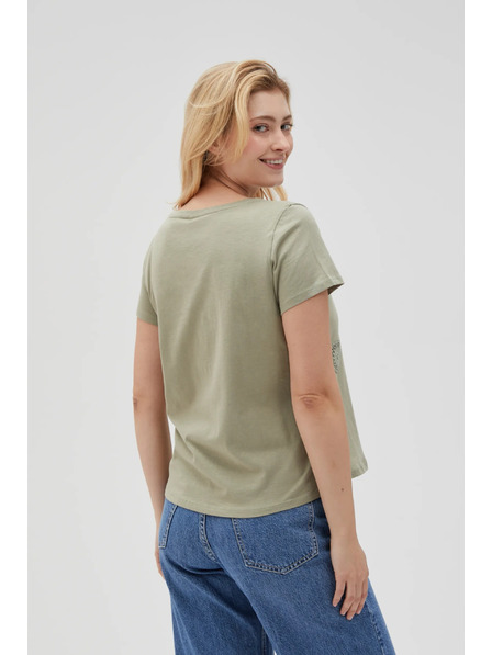 Moodo Tricou măslinie pentru femei Moodo