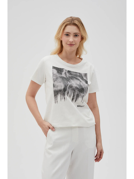 Moodo Tricou alb pentru femei Moodo