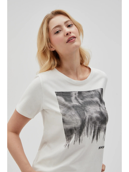 Moodo Tricou alb pentru femei Moodo