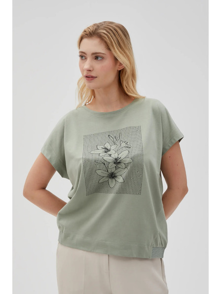 Moodo Tricou măslinie pentru femei Moodo
