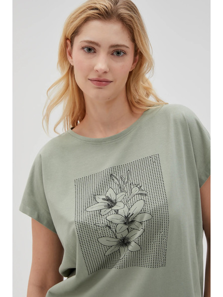 Moodo Tricou măslinie pentru femei Moodo