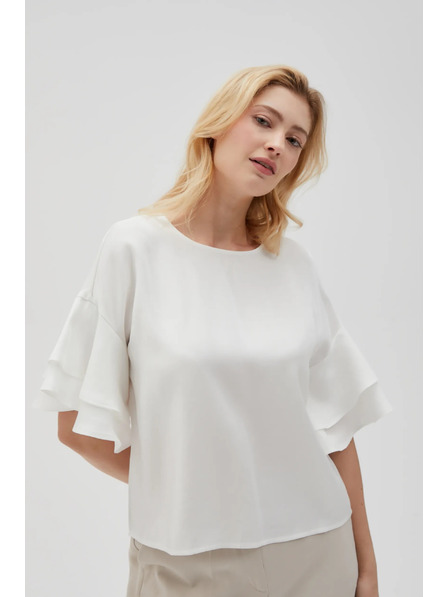Moodo Tricou alb pentru femei Moodo