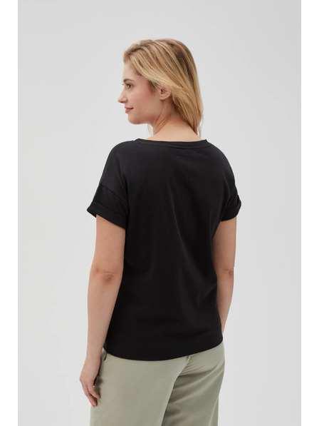 Moodo Tricou negru pentru femei Moodo