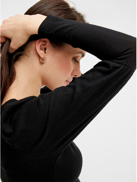 Pieces Tricou negru Pieces Monice
