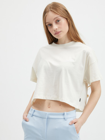 Noisy May Cămașă crop top crem Noisy May Alena