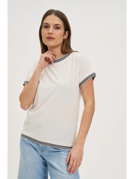Moodo Tricou alb pentru femei Moodo