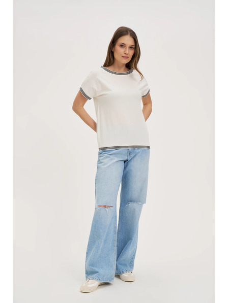Moodo Tricou alb pentru femei Moodo