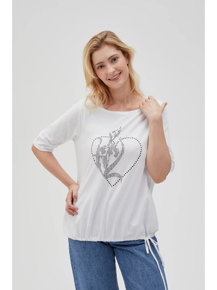 Moodo Tricou alb pentru femei Moodo
