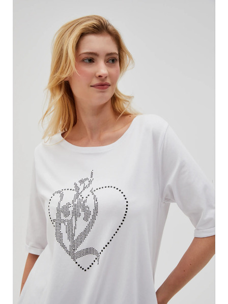 Moodo Tricou alb pentru femei Moodo
