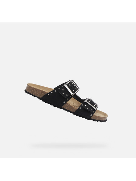Geox Papuci de damă negri Geox Brionia R