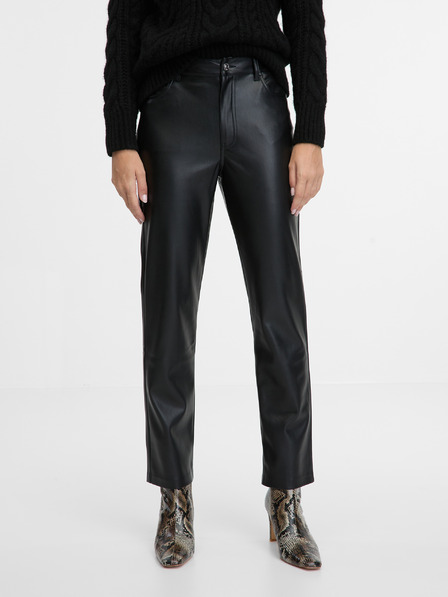 Orsay Pantaloni maro din imitație de piele pentru femei ORSAY