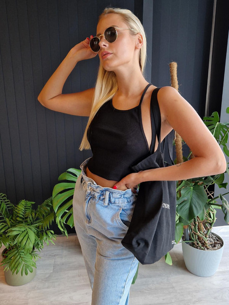 Edoti Top în dungi femei SLR088 - negru OTHER