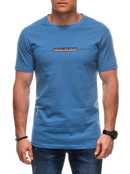 Edoti Tricou pentru bărbați cu imprimeu S2033 - alb OTHER