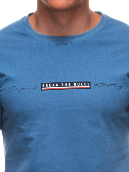 Edoti Tricou pentru bărbați cu imprimeu S2033 - alb OTHER
