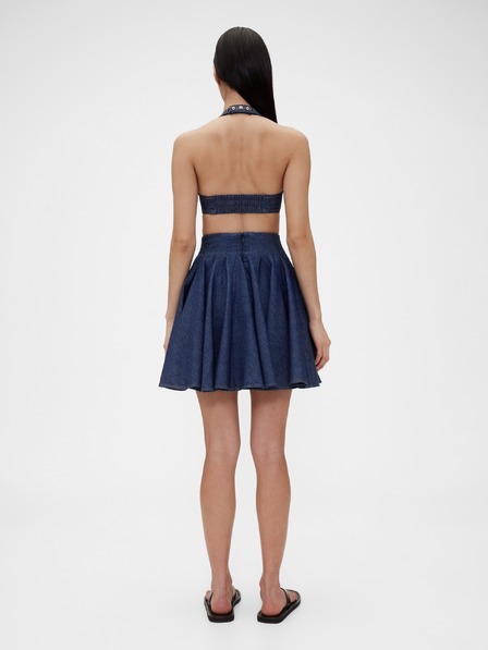 GAP Fustă mini plisată din denim GapStudio by Zac Posen GAP