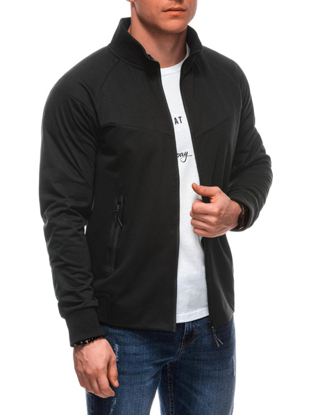 Edoti Hanorac bărbătesc cu fermoar B1709 - negru OTHER
