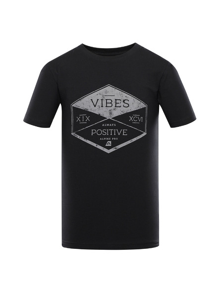 ALPINE PRO Tricou din bumbac pentru bărbați ALPINE PRO SUMEK negru variantă pc