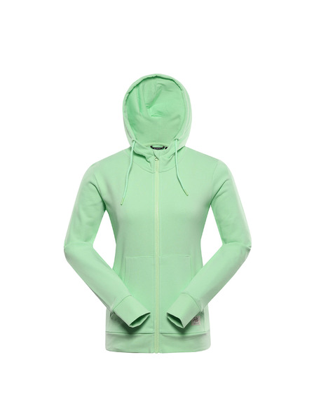 ALPINE PRO Hanorac din bumbac pentru femei ALPINE PRO LOKKA verde paradis