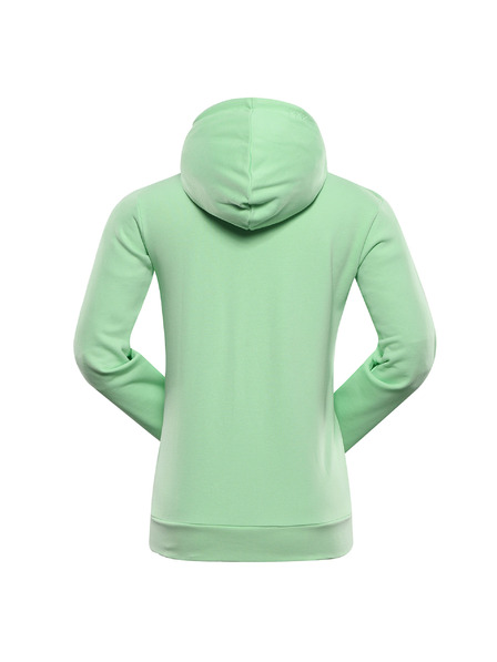 ALPINE PRO Hanorac din bumbac pentru femei ALPINE PRO LOKKA verde paradis