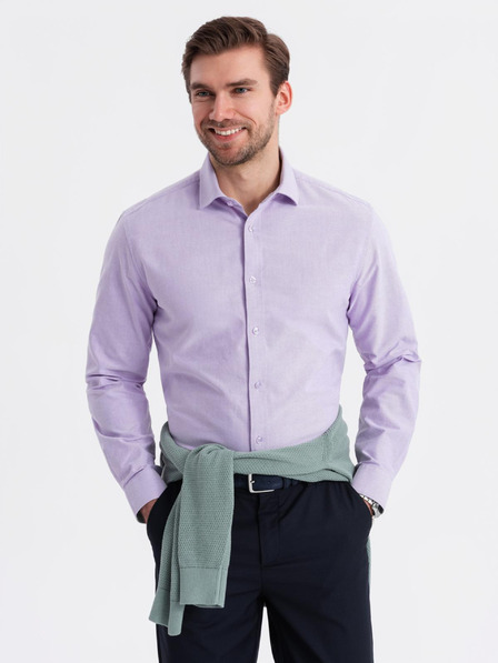 Ombre Clothing Cămașă oxford din bumbac pentru bărbați în culori pastel Ombre Clothing