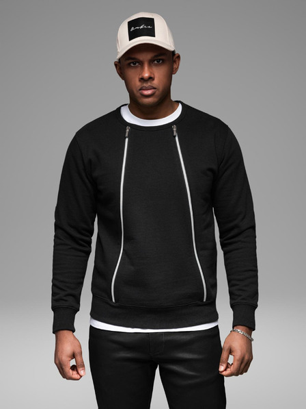 Ombre Clothing Hanorac spălat pentru bărbați cu cusătură decorativă la decolteu Ombre Clothing