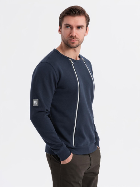 Ombre Clothing Hanorac spălat pentru bărbați cu cusătură decorativă la decolteu Ombre Clothing