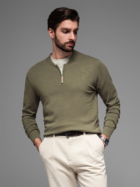 Ombre Clothing Pulover tricotat pentru bărbați cu puncte structurate Ombre Clothing