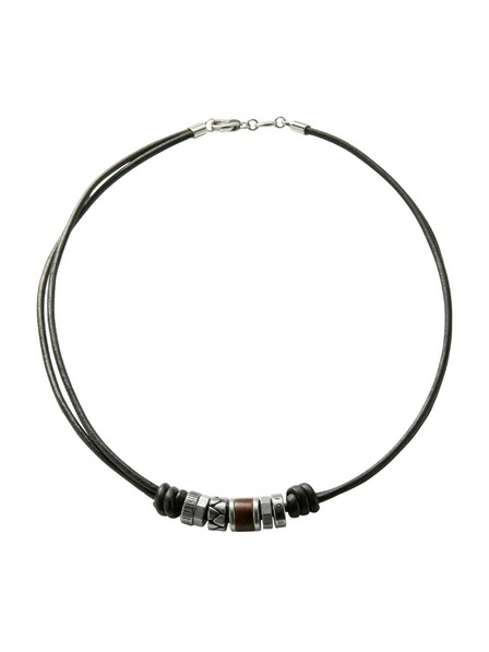 Fossil Colier din piele pentru bărbați Fossil JF84068040