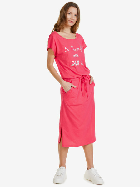 Sam 73 Rochie midi de damă roz închis SAM 73 Natalie