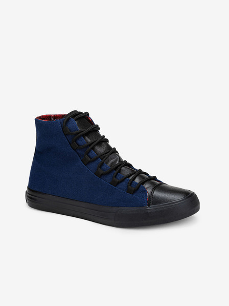 Ombre Clothing Pantofi sport bărbați negru și albastru Ombre Clothing T378