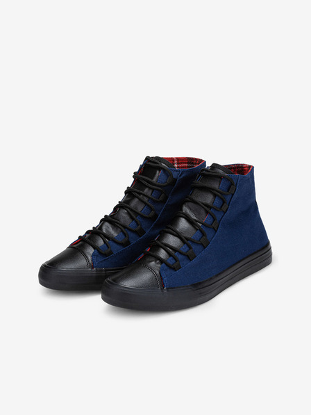 Ombre Clothing Pantofi sport bărbați negru și albastru Ombre Clothing T378