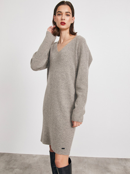 ZOOT.lab Rochie pulover gri din amestec de lână METROOPOLIS by ZOOT.lab Ofilia