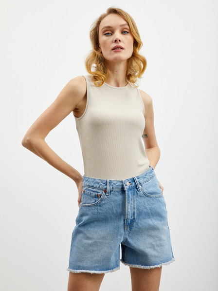ZOOT.lab Tricou cu dungi bej pentru femei ZOOT.lab Reza