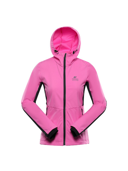 ALPINE PRO Jachetă softshell pentru femei cu tratament DWR ALPINE PRO KERAKA roz neon