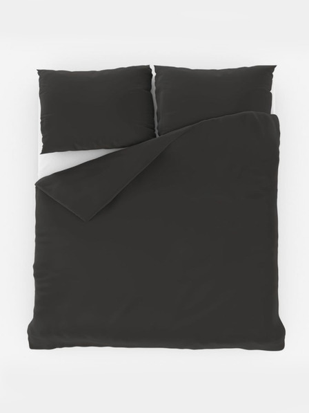 Kvalitex Lenjerie de pat din bumbac franțuzesc unicoloră 200x200, 70x90cm gri închis